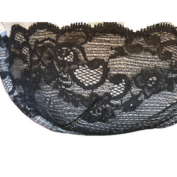 NWT Betsy Johnson Lace Push Up Underwire Bra SZ 32 DD Black - Picture 4 of 10